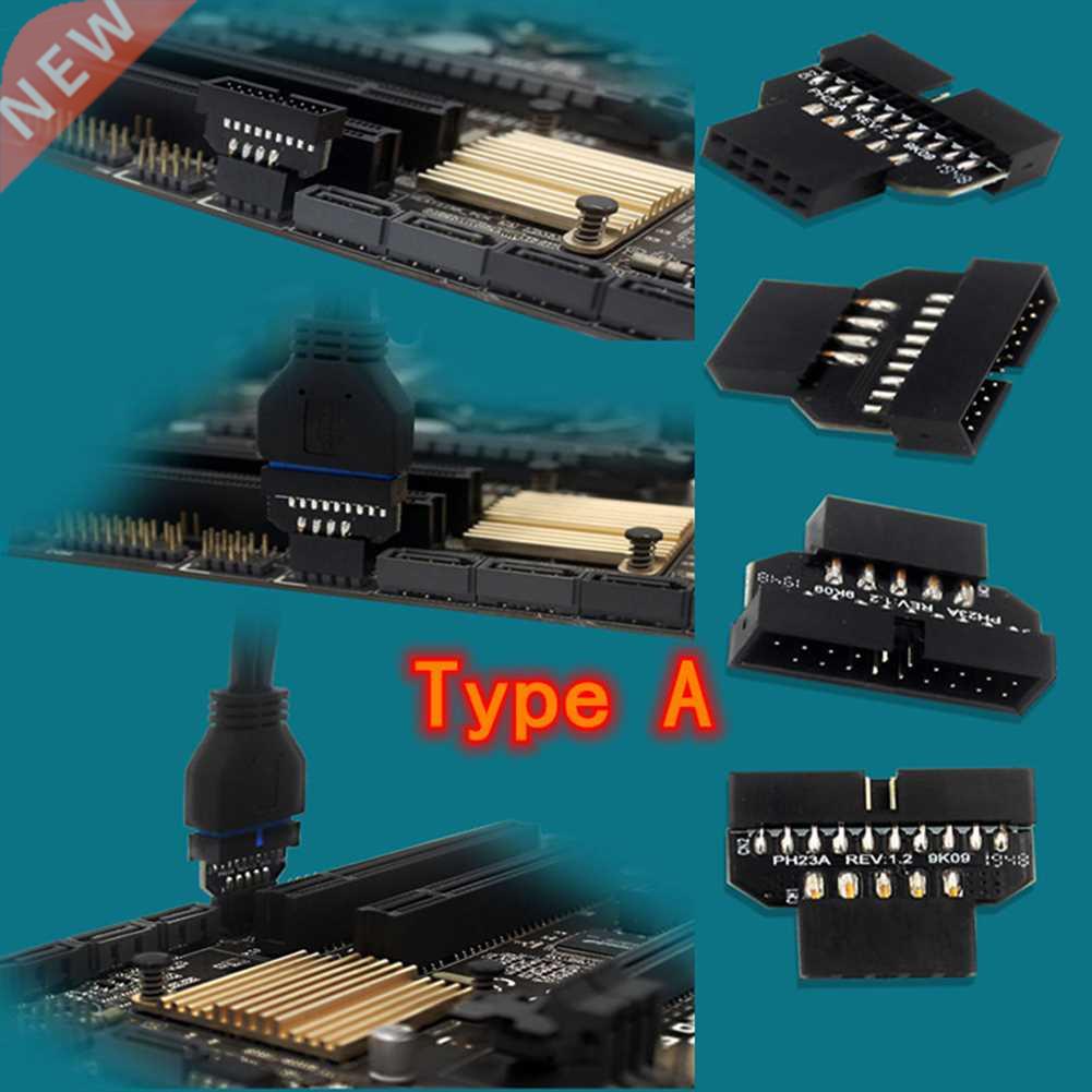 2pcs USB 3.0 19/20 pin to USB 2.0 9 pin conversion Adapter M