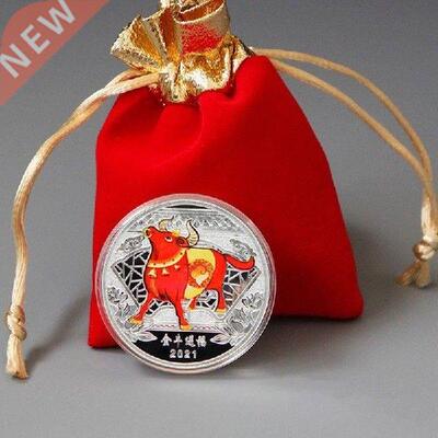 2021 Year of The Ox Commemorative Coin Lucky China Souvenir