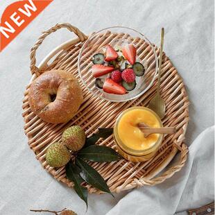Natural Salix Integra Bread Plate Desserts Plate Snacks