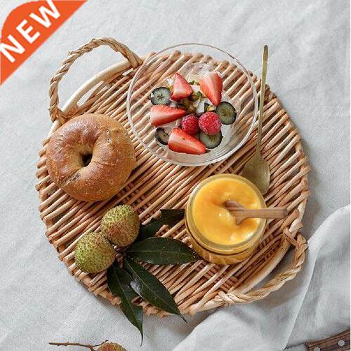 Natural Salix Integra Bread Plate Desserts Plate Snacks
