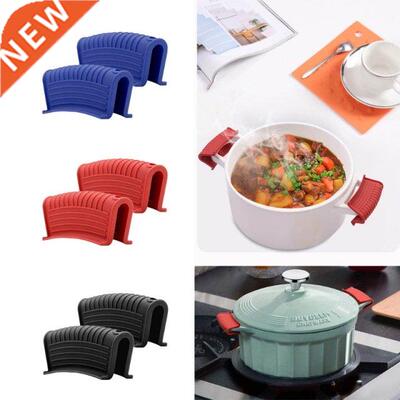 2 Pcs Grip Silicone Pot Holder Sleeve Pot Glove Pan Handle C