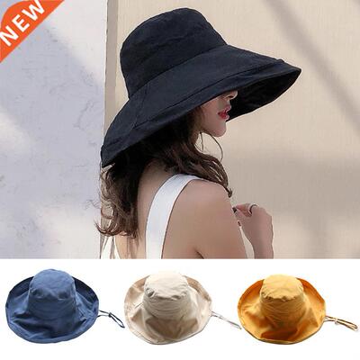 Outdoor Cap Sun Protection Big Brim Sunhat Double Faced