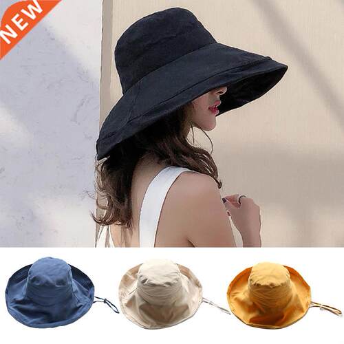 Outdoor Cap Sun Protection Big Brim Sunhat Double Faced