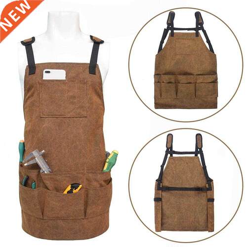 Oil Waxed Canvas Retro Apron Garage Garden Hardware
