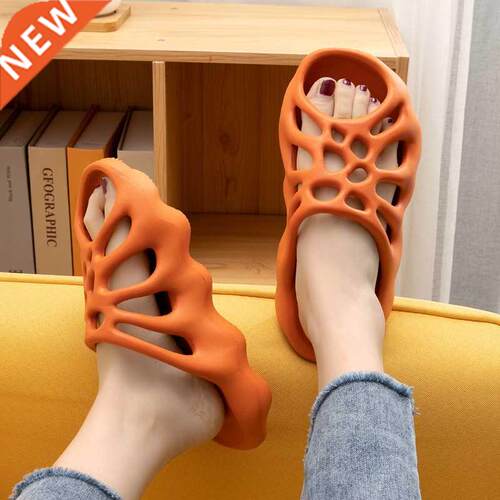Cut-out Platform Slippers Women Men Fashion Beach Slides Sof