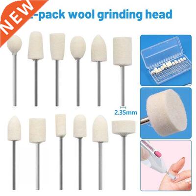 12/47PCS Rubber Ceramic Wool Felt Grinding Head Polishing Ab