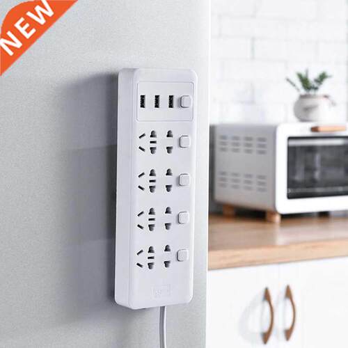 Seamless Punch Free Plug Sticker Holder Wall Fixer Power