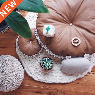 Ins Sofa Pillow/Cushion Round Cotton Pumpkin Shape Pillow