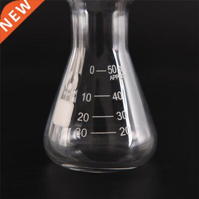 Clear Transparent Glass Labratory 50ml Flask EquipmentWide T