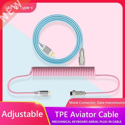 Type C USB Cable Mechanical Keyboard Aviation Connector Coil
