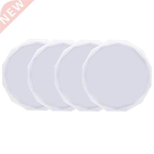 4Pcs Silicone Coaster Mold Epoxy Resin Pouring Mold Rhombus