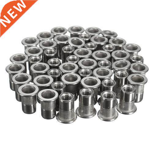 50pcs M6 Thread 04 Stainless Steel Flat Head Rivet Nut Rivn