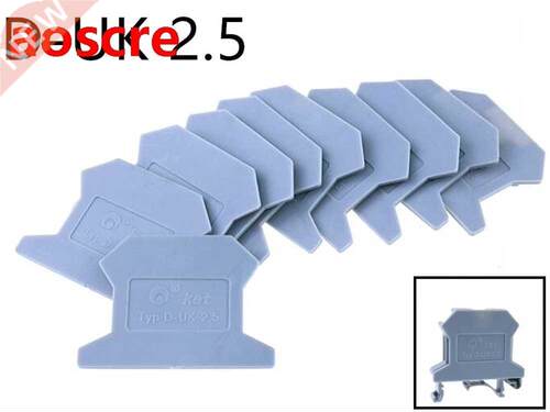 10pcs/lot D-UK2.5/1.5 END PLATE Din Rail Uneiversal screw ty