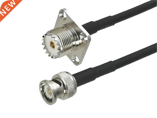 RG58 BNC Male plug to UHF SO239 Female jack Flange Connector