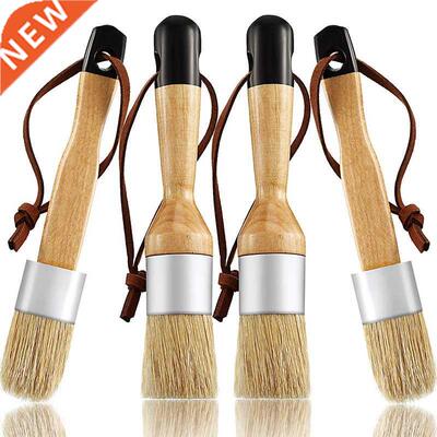 Chalk and Wax Brushes Include Flat and Round Chalked Paint B