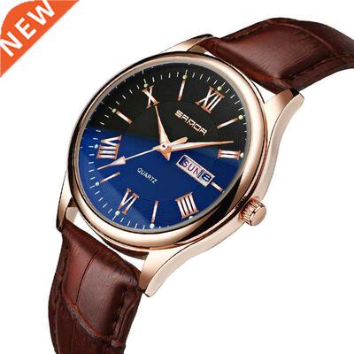 SANDA New Mature Style Classic Style Blue Glass Double Calen