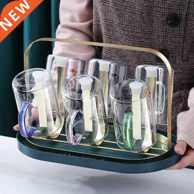 Cup Glass Water Cup Rack Spin Automatically Drainboard Desk