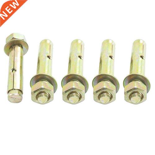 5 Pcs M10 x 70mm Hex Nut Expansion Bolt Sleeve Anchors Tool