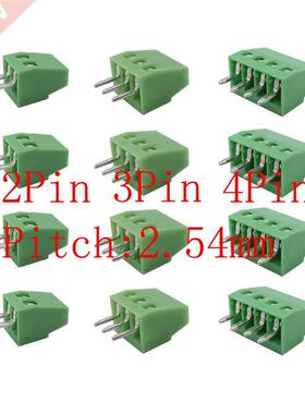 10Pcs 2.54mm Pitch 2 Pin 3 Pin 4 Pin PCB Mount Screws Termin
