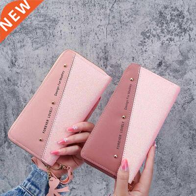 Luxury Long Wallet For Women Patchwork Sequin Clutch Glitter