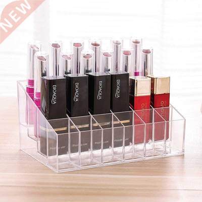 Transparent 24 Grids Acrylic Makeup Organizer Lipstick Holde