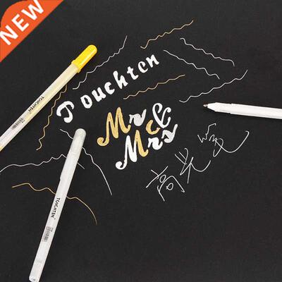 4pcs Whte Hghlght Pen 1mm Gel nk Black Paper Drawng Gl