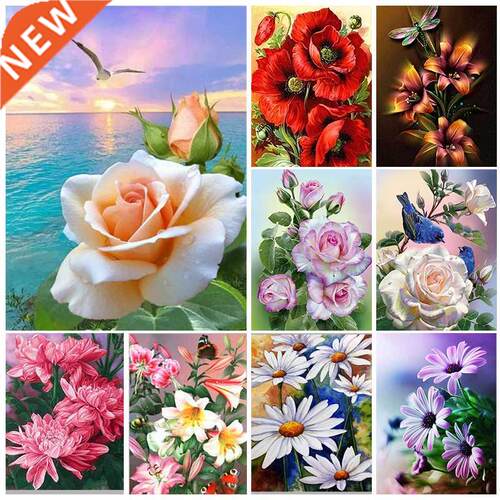 Rose Diamond Painting Flowers Crystal Painting 5D  Full R