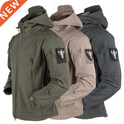 Military Shark Skin Soft Shell Jackets Men Tactical Windproo
