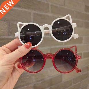 2022 Kids Sunglasses Girls Cartoon Cat Ear Children Glasses