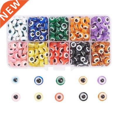 400pcs 10 Colors Handmade Resin Jewelry Making Evil Eye