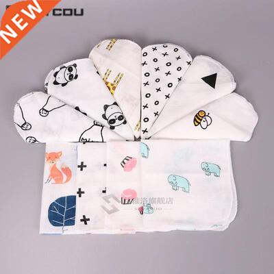 10PCS Kids Baby Cartoon Towel Handkerchief Cotton Muslin Tow