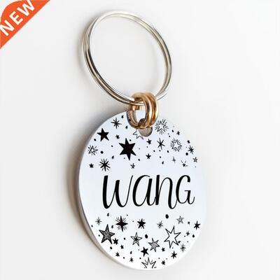 Personalized Cat Dog ID Tag MW002 Artistic Font Double Sided