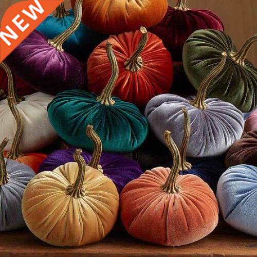 1 Pc Handmade Velvet Pumpkins Decor Super Soft Stuffed