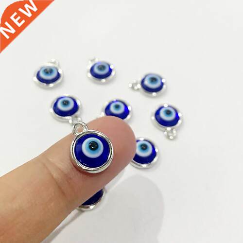 10pcs Cute Mini Resin Turkish Evil Eye Charms Lucky Demon Ey