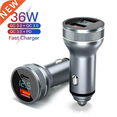 USB Car Charger For iphone 12 11 36W Quick Charge 3.0 Fast C