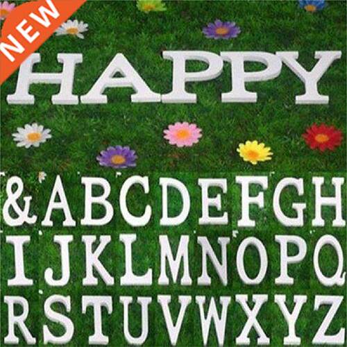 1pc Diy Freestanding Wood Wooden Letters White Alphabet