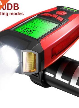 New Bicycle Light with Bike Computer Speedometer Bike Lamp L