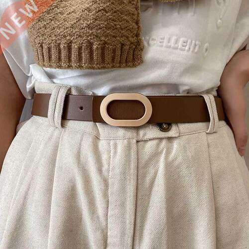Women Belt Luxury Designer Needle Hole justable Belt Buckl