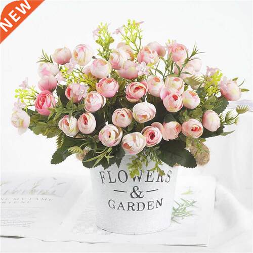 13 Head Tea Roses Bundle Home Living Room  Pompons