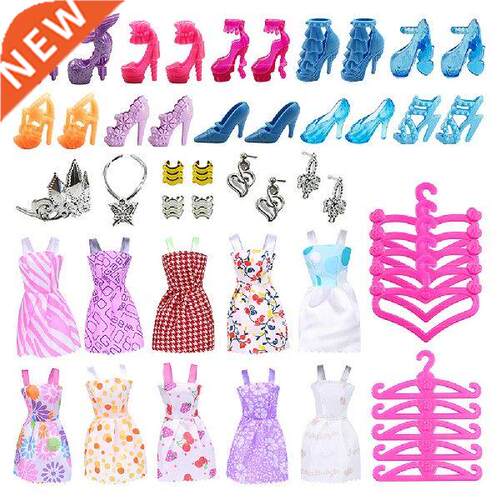 New10/20/37/50pcs Doll Clothes Dress Daily Wear Party