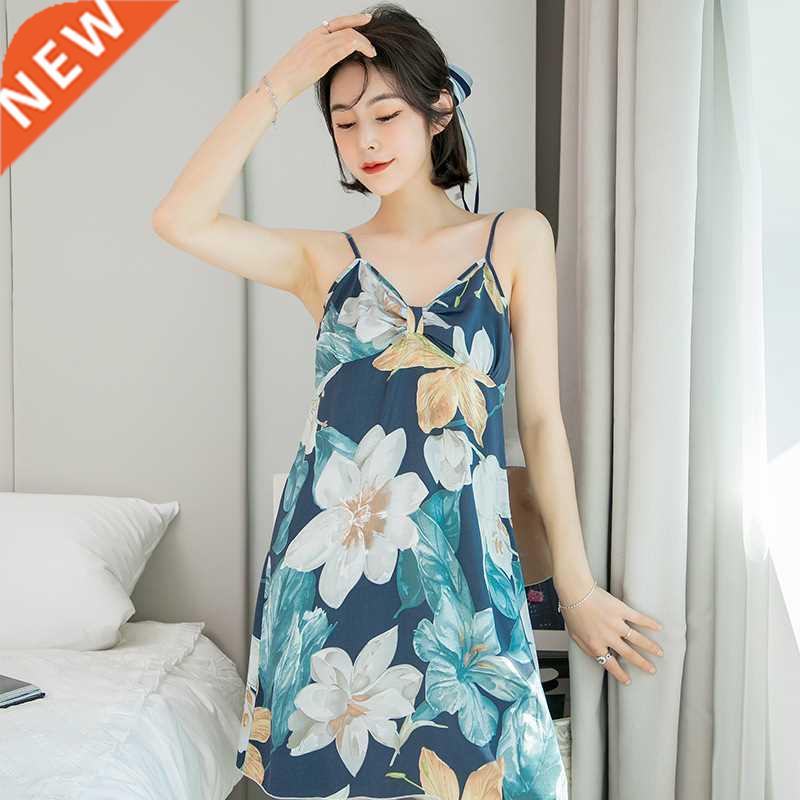 2021 Spring pyjamas Korean version of the silk sleeping