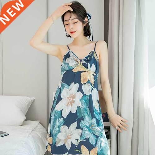 2021 Spring pyjamas Korean version of the silk sleeping