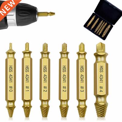 6pcs Damaged Screw Extractor Drill Bit Set Easily Take Out B
