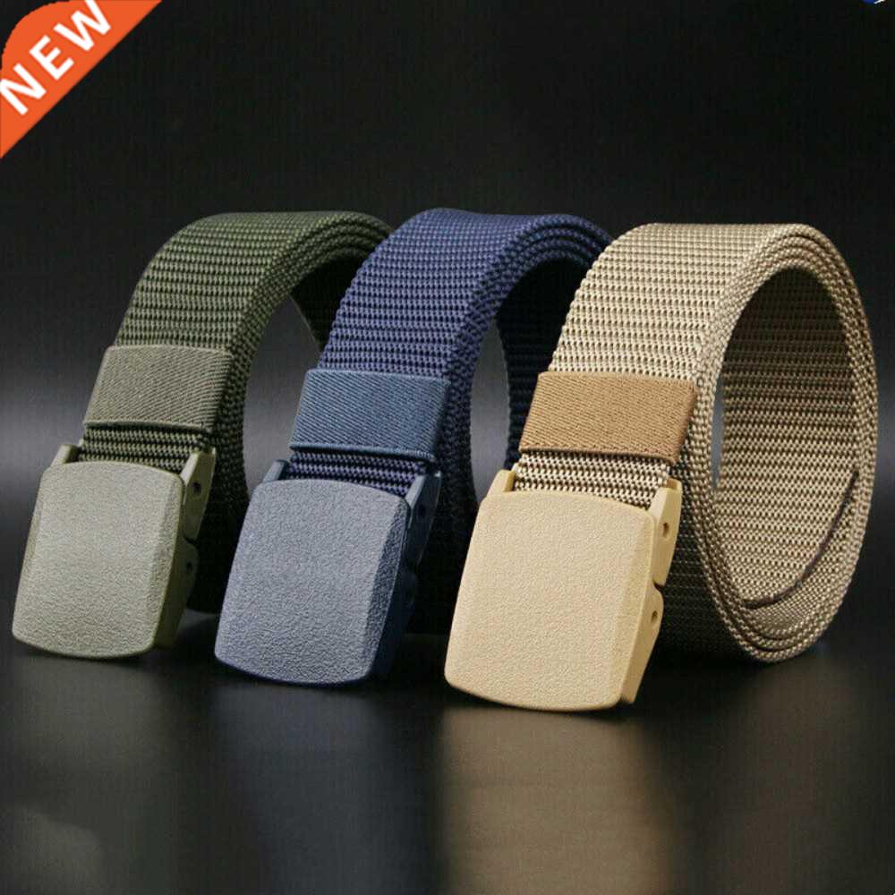 120 Automatic Slider Buckle Webbing Belt Men /Women High