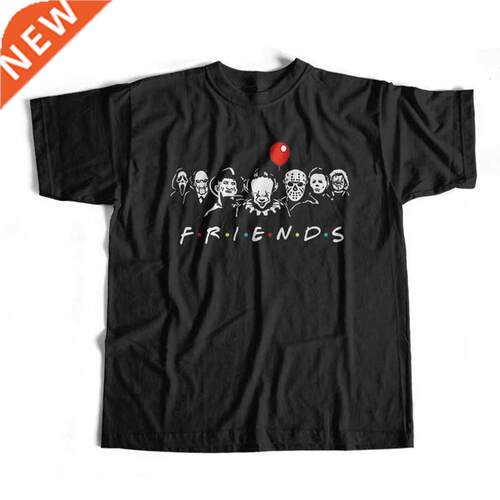 100% cotton funny men T shirt horror top quality friend prin