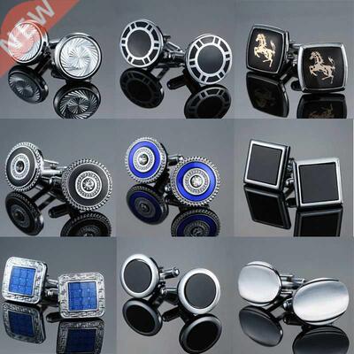 Free shipping, 18 high-end men's shirts cufflinks silvery la