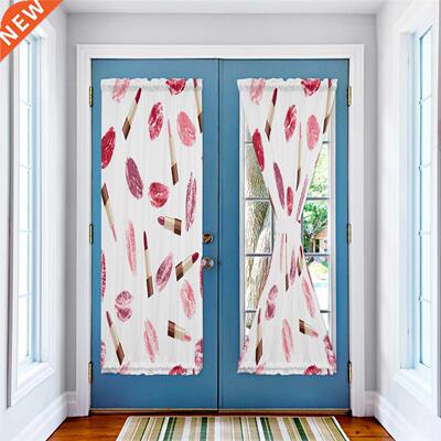 Lip Print Lipstick Texture Door Curtains Decor Home Bedroom