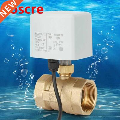 Brass Ball Valve AC220V DN40 1-1/2 nch 2-Way 3-Wre Brass E