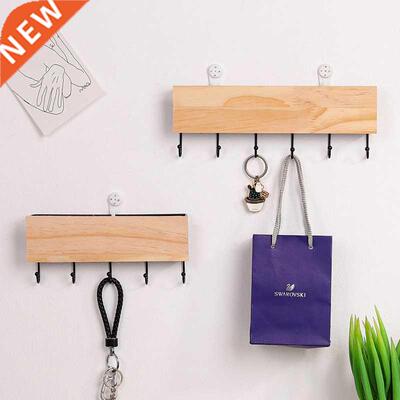 Home Decor Metal Wooden Hook Key Holders Wall Home Shelf