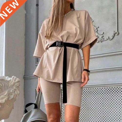 Women's Causal Two Piece Suits 2021 Fashion Tops and Shorts